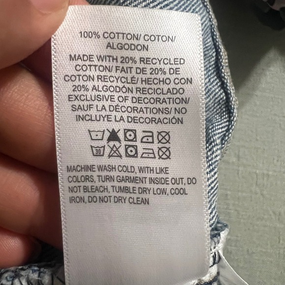 Lucky Brand Women's 90s Midi Denim Shorts Cutoff Raw Hem Size 12/31 - Picture 8 of 10